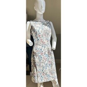Ann Taylor Women’s Sheath Dress Size 8  Floral Pencil Dress Knee Length Lined